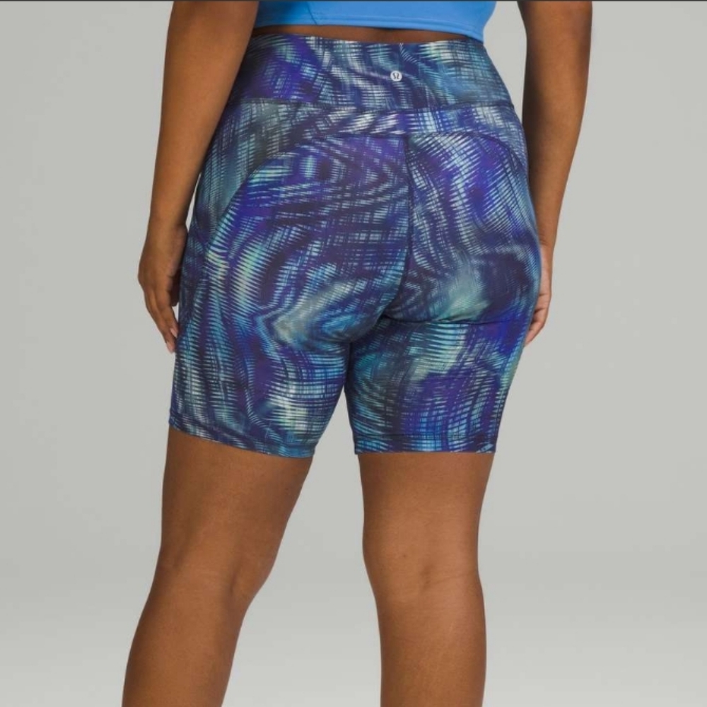 Lululemon Invigorate High Rise Short 8" Shapeshifter Flux Blue Multi Size 4